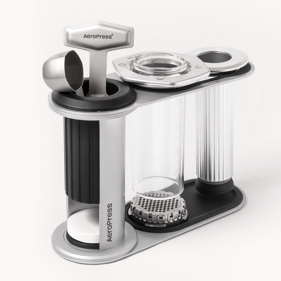 AeroPress Organizer Stand - Stainless Steel Compact Coffee Storage Accessory