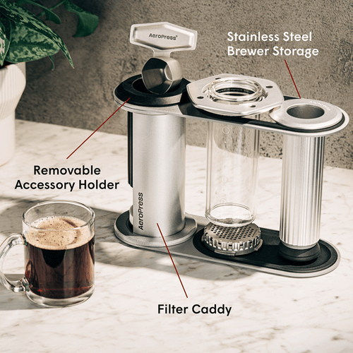 AeroPress Organizer Stand - Stainless Steel Compact Coffee Storage Accessory Replacement
