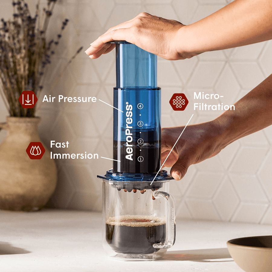 AeroPress Coffee Maker - Clear & Colors Smooth Brew Clear Brewer