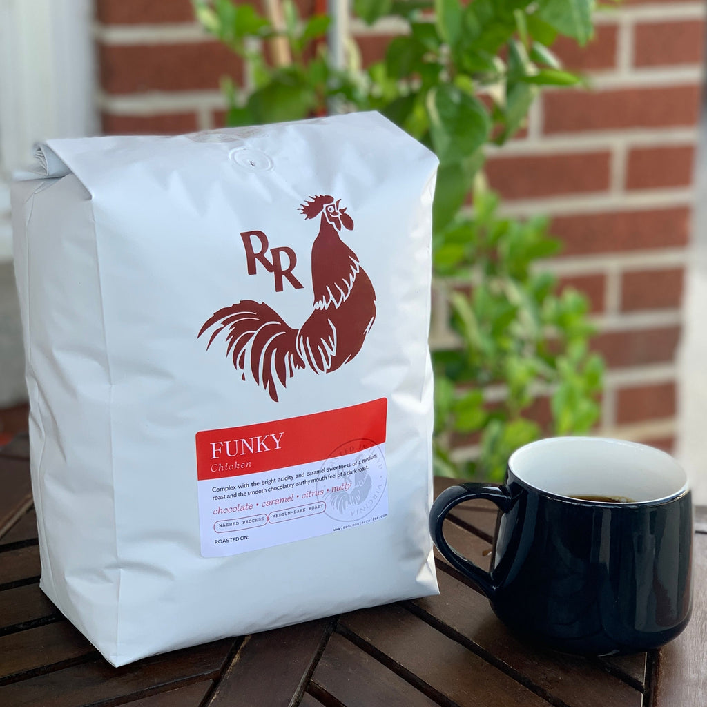 Organic Funky Chicken Premium Roasted Coffee Blend