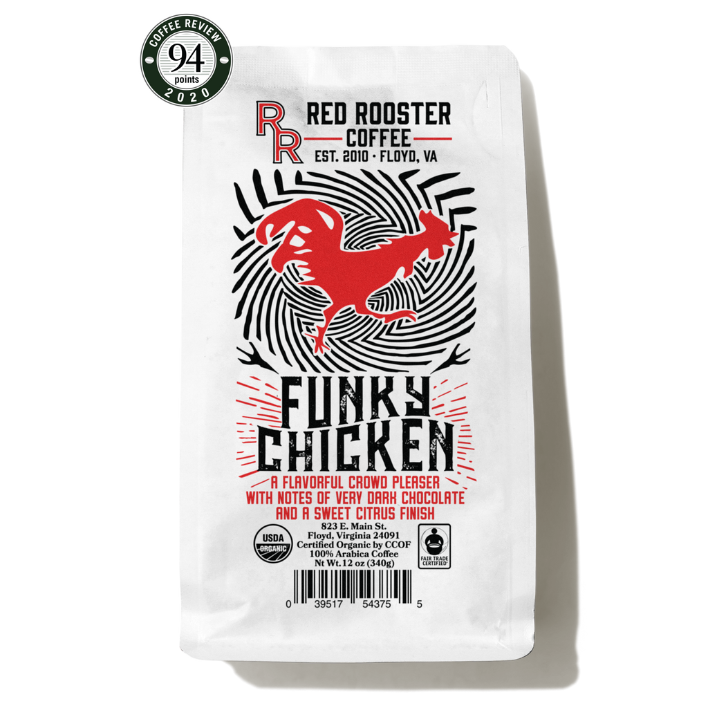 Organic Funky Chicken Premium Roasted Coffee Blend