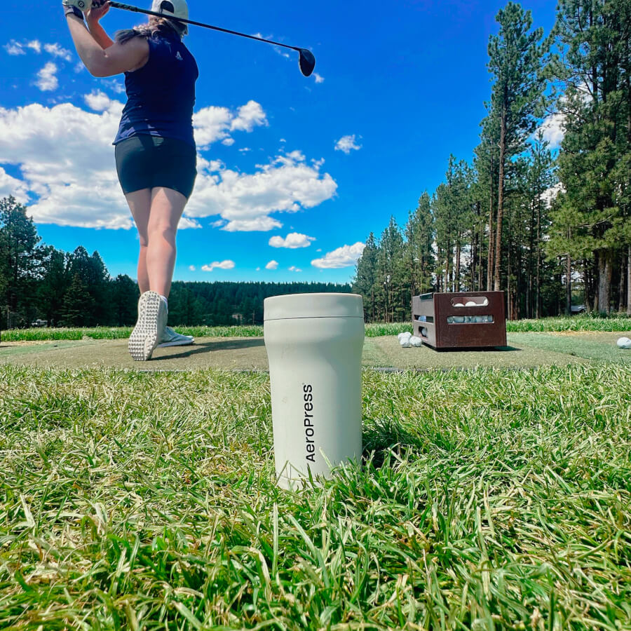 AeroPress Travel Coffee Tumbler - Stainless Steel Home Coffee Mug Accessory