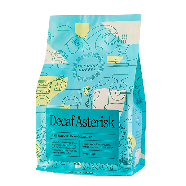 Decaf Asterisk 12 oz Cafe Style Espresso Coffee