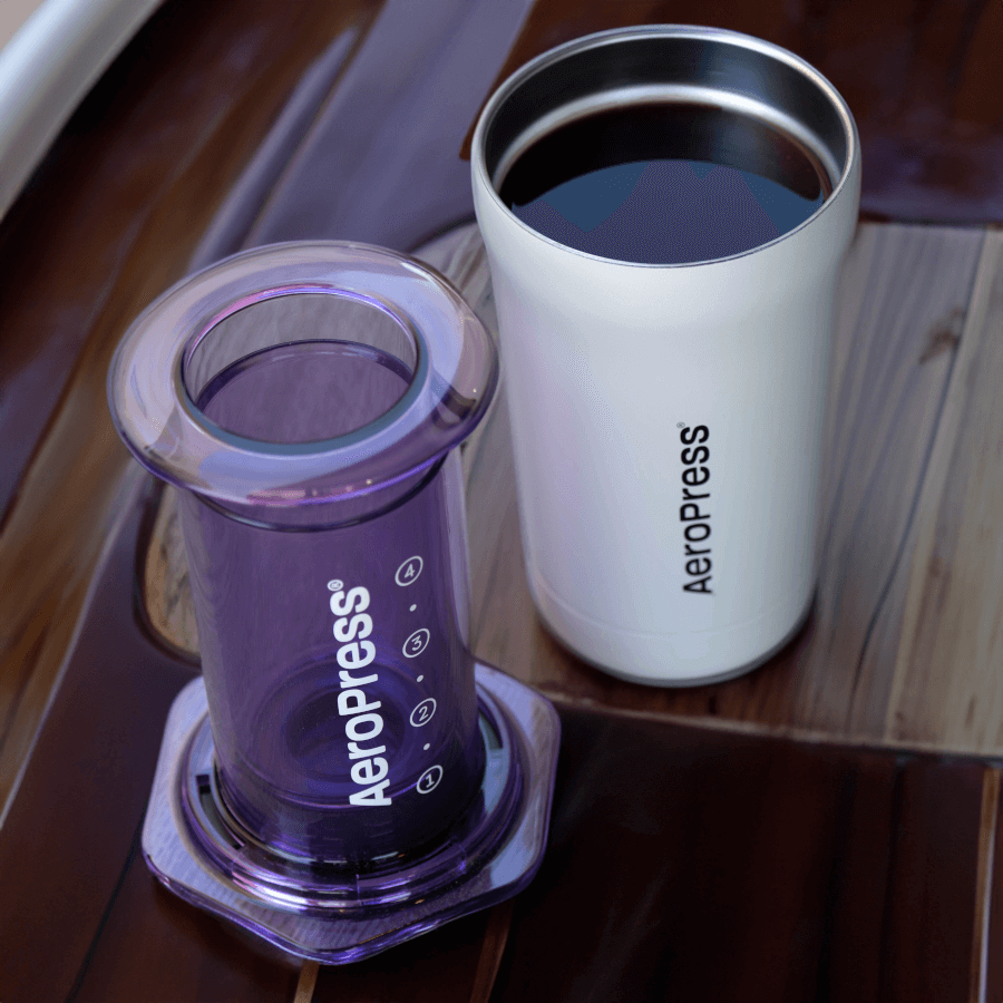 AeroPress Travel Coffee Tumbler - Stainless Steel Home Coffee Mug Accessory