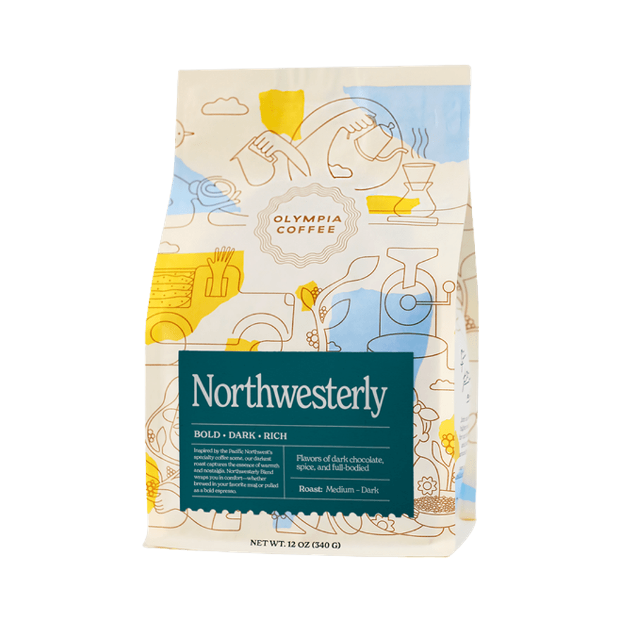 Northwesterly Blend 12 oz Cafe Style Espresso Coffee